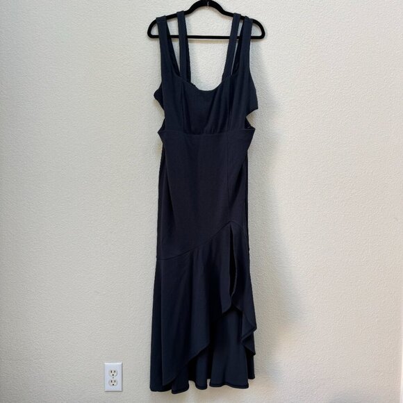 New Anthropologie Maeve Women's Open-Back Knit Maxi Dress In Navy Blue Size XL - Picture 3 of 7